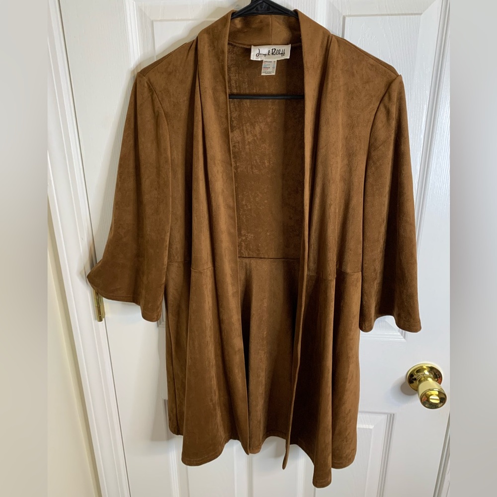 Joseph Ribkoff Suede Cardigan Jacket